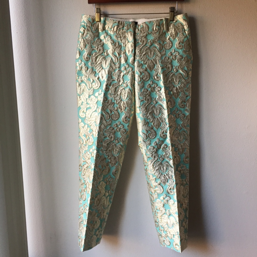 J Crew Collection Gilded Brocade Outfit Top & Pant - Picture 7 of 8